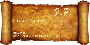 Fiser Patrik névjegykártya